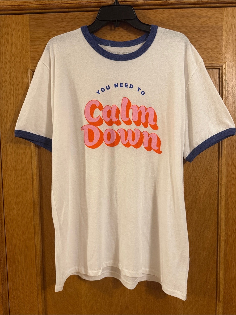 Taylor Swift You Need to Calm Down Ringer T-Shirt XL Lover Era Official Merch